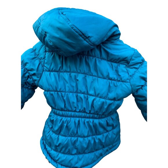 Pink Platinum Girls Quilted Winter Jacket 3T With Leopard Print Lining & Hood - Picture 3 of 5